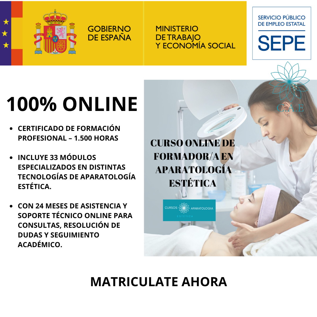 Curso Online de FORMADOR/A en Aparatología Estética