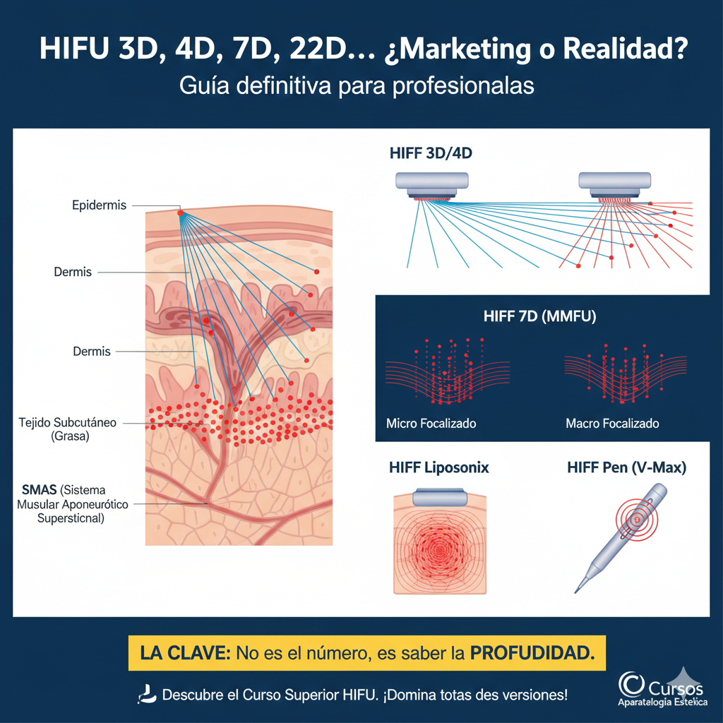 HIFU 3D, 4D, 7D, 22D… ¿Marketing o Realidad? Guía definitiva para profesionales