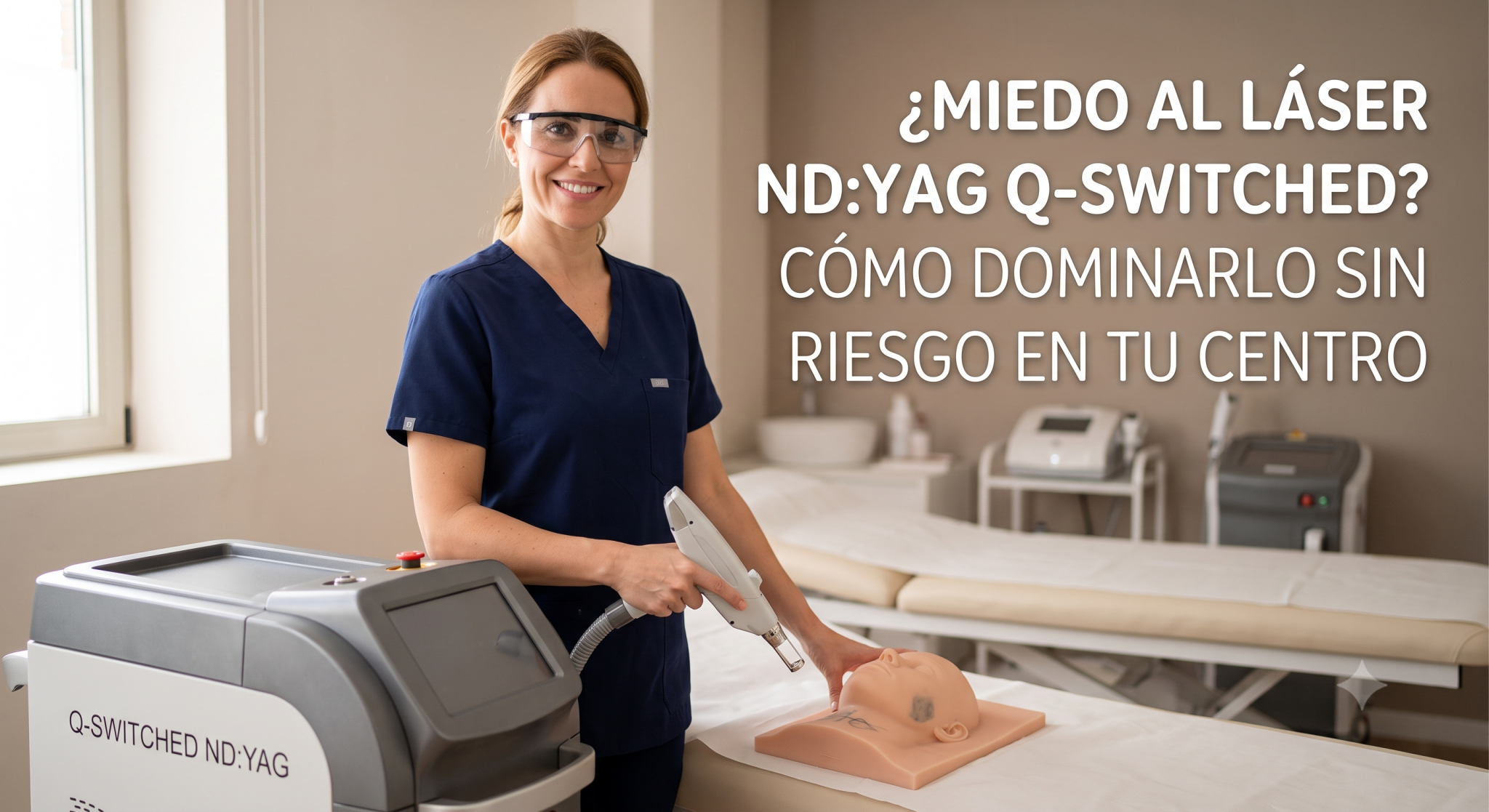 ¿Trabajas con miedo al usar el Láser ND:YAG Q-Switched? Cómo dominarlo sin riesgo en tu centro de estética