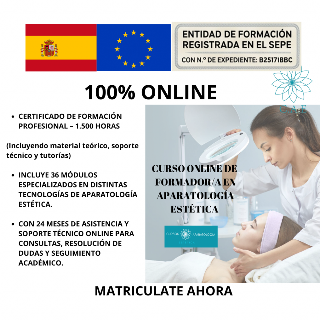 Curso online de FORMADOR/A en Aparatología Estética