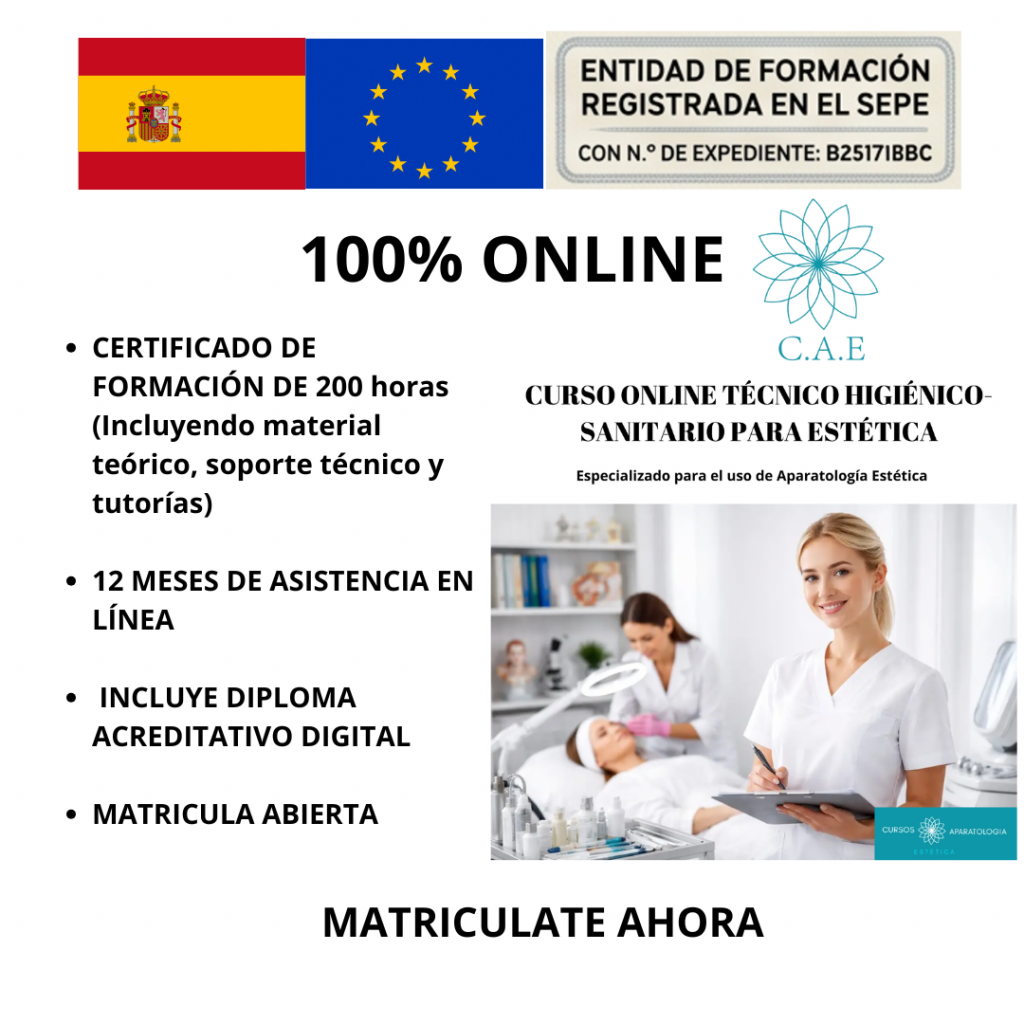 Curso Online Técnico Higiénico-Sanitario para uso de Aparatología Estética