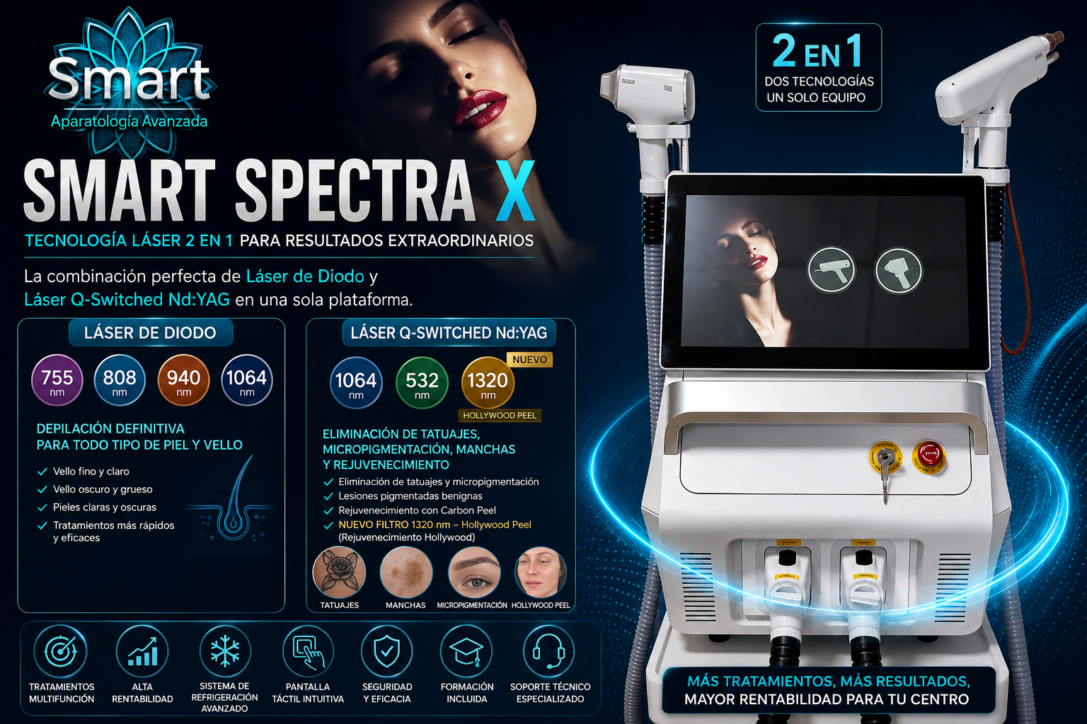 SMART SPECTRA X: El Láser Profesional 2 en 1